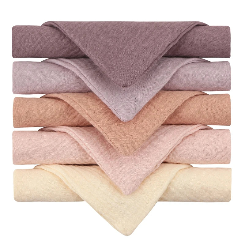 5 Soft Absorbent Gauze Newborn Burp Cloth Baby Saliva Towel Cotton Baby Bibs Handkerchief Nursing Towel Cuddle Cloth Baby Stuff