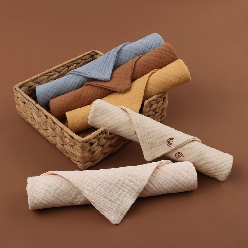 5 Soft Absorbent Gauze Newborn Burp Cloth Baby Saliva Towel Cotton Baby Bibs Handkerchief Nursing Towel Cuddle Cloth Baby Stuff