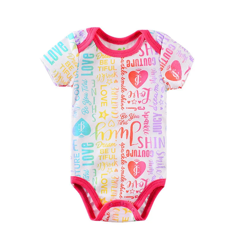 Summer Baby Bodysuit Set - Soft Cotton Romper for Newborns 0-12M Boys & Girls