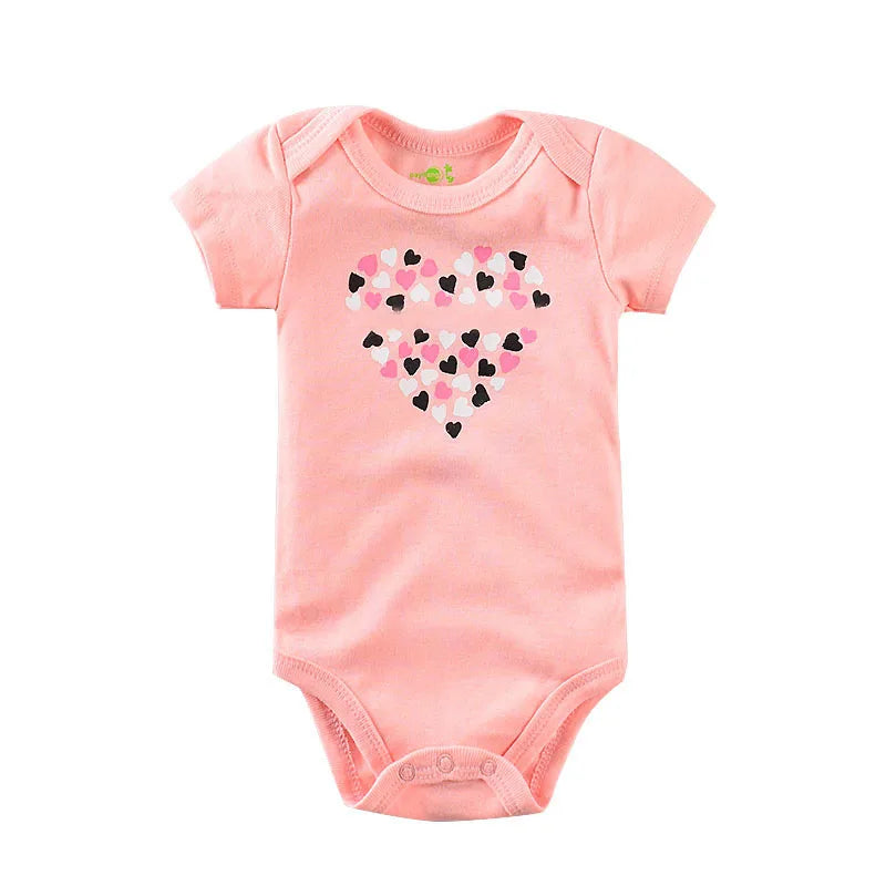 Summer Baby Bodysuit Set - Soft Cotton Romper for Newborns 0-12M Boys & Girls