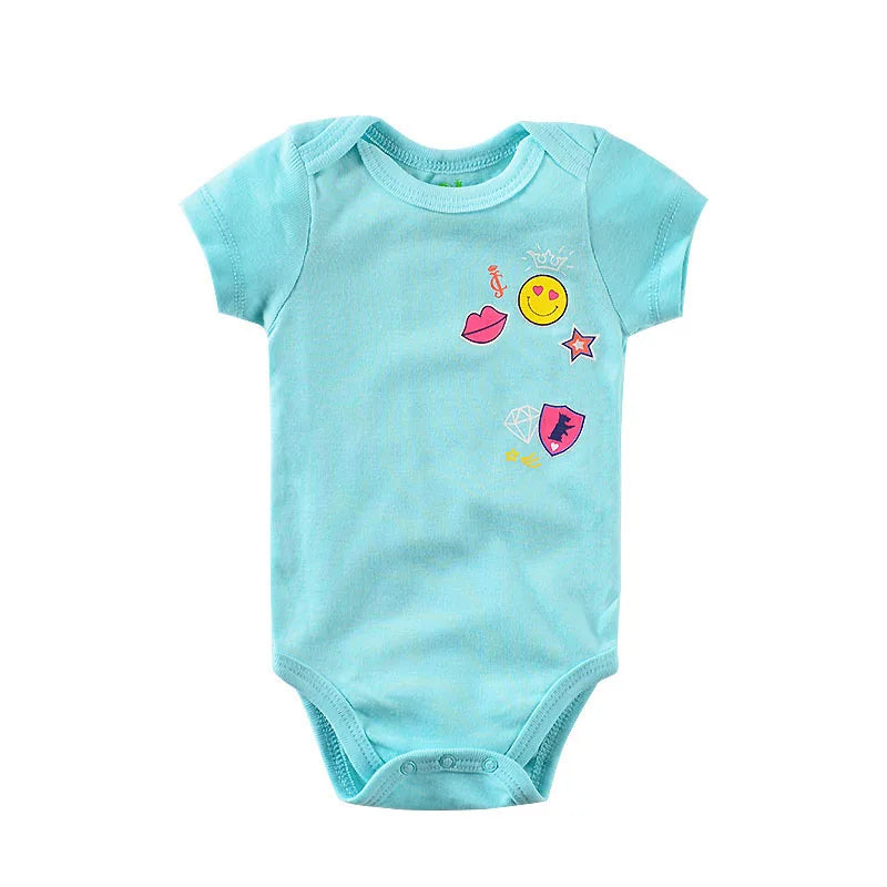 Summer Baby Bodysuit Set - Soft Cotton Romper for Newborns 0-12M Boys & Girls