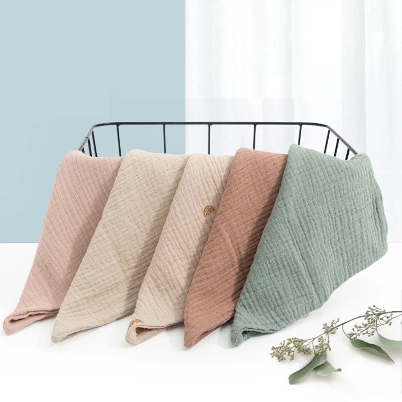 5 Soft Absorbent Gauze Newborn Burp Cloth Baby Saliva Towel Cotton Baby Bibs Handkerchief Nursing Towel Cuddle Cloth Baby Stuff
