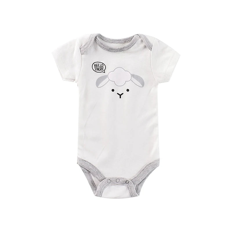 Summer Baby Bodysuit Set - Soft Cotton Romper for Newborns 0-12M Boys & Girls