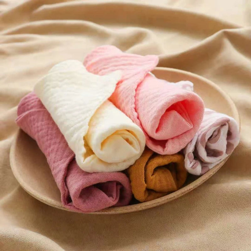 5 Soft Absorbent Gauze Newborn Burp Cloth Baby Saliva Towel Cotton Baby Bibs Handkerchief Nursing Towel Cuddle Cloth Baby Stuff