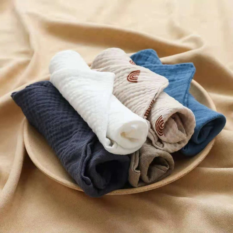 5 Soft Absorbent Gauze Newborn Burp Cloth Baby Saliva Towel Cotton Baby Bibs Handkerchief Nursing Towel Cuddle Cloth Baby Stuff