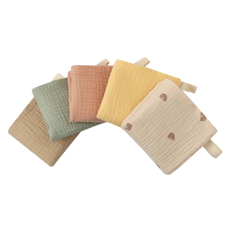 5 Soft Absorbent Gauze Newborn Burp Cloth Baby Saliva Towel Cotton Baby Bibs Handkerchief Nursing Towel Cuddle Cloth Baby Stuff