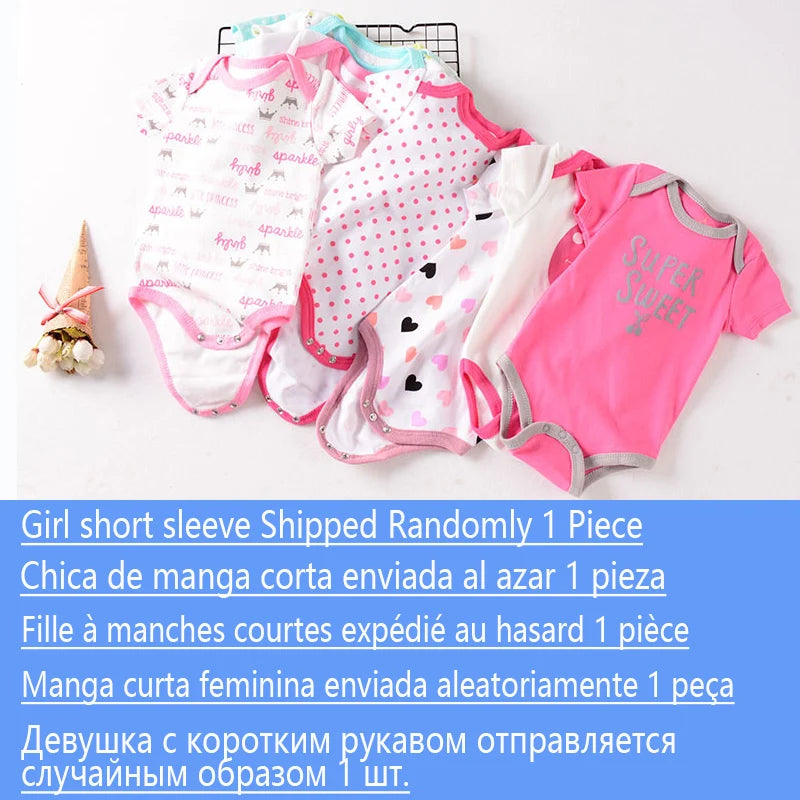 Summer Baby Bodysuit Set - Soft Cotton Romper for Newborns 0-12M Boys & Girls
