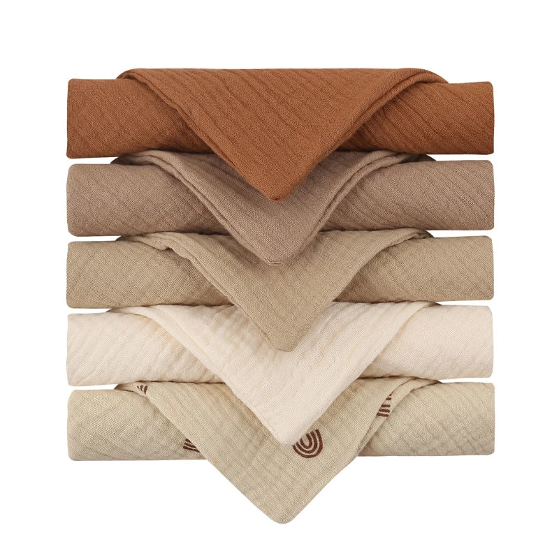 5 Soft Absorbent Gauze Newborn Burp Cloth Baby Saliva Towel Cotton Baby Bibs Handkerchief Nursing Towel Cuddle Cloth Baby Stuff
