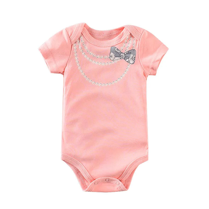 Summer Baby Bodysuit Set - Soft Cotton Romper for Newborns 0-12M Boys & Girls
