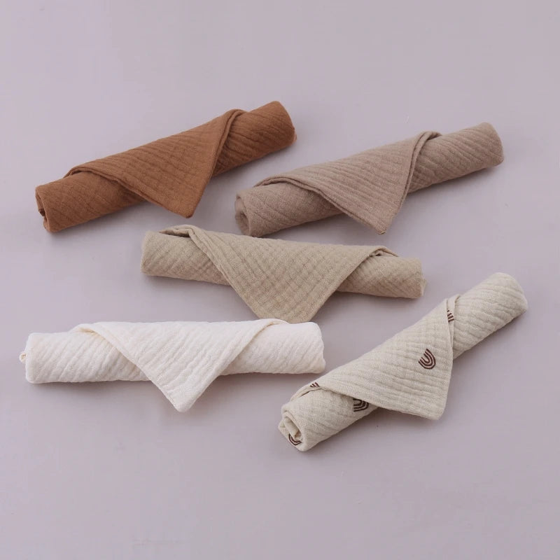 5 Soft Absorbent Gauze Newborn Burp Cloth Baby Saliva Towel Cotton Baby Bibs Handkerchief Nursing Towel Cuddle Cloth Baby Stuff