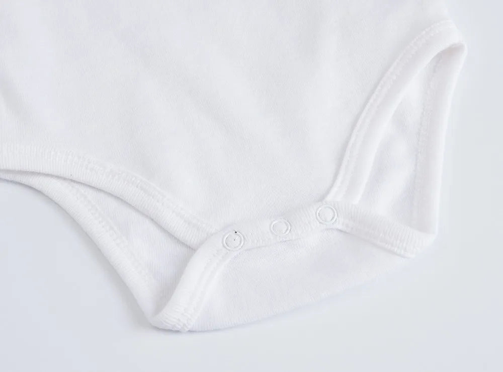Kavkas 3PCS 5PCS Baby Boys Girls Clothes Solid White Short Sleeve Cotton Baby Bodysuits body bebe 0-24 months Newborn Jumpsuit