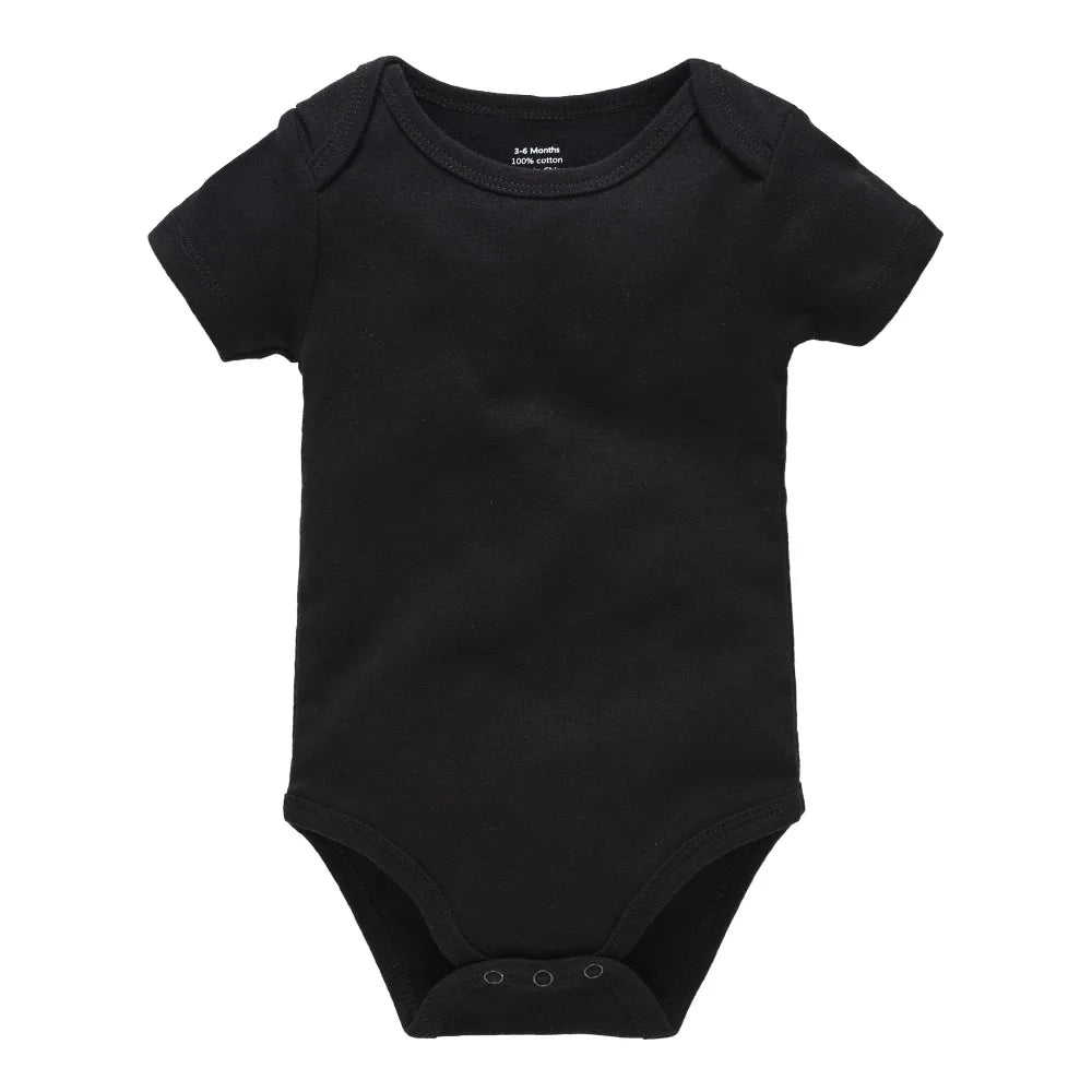 Kavkas 3PCS 5PCS Baby Boys Girls Clothes Solid White Short Sleeve Cotton Baby Bodysuits body bebe 0-24 months Newborn Jumpsuit