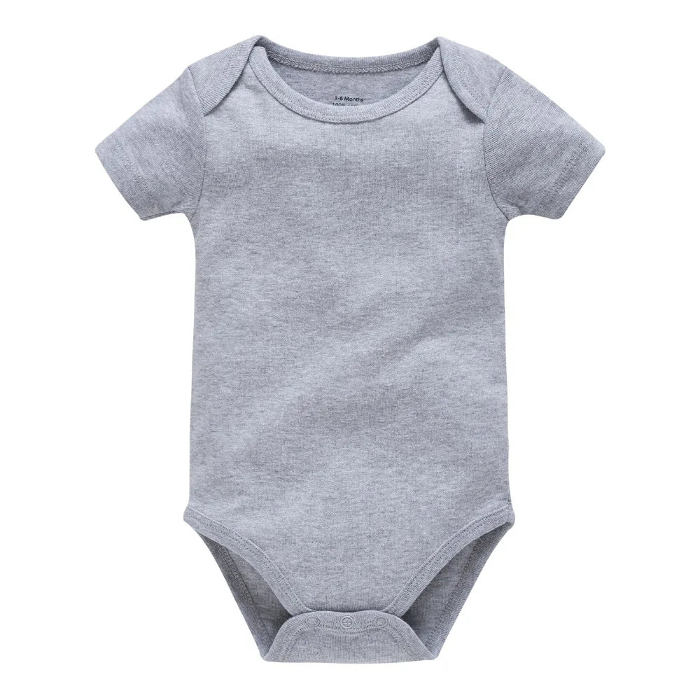 Kavkas 3PCS 5PCS Baby Boys Girls Clothes Solid White Short Sleeve Cotton Baby Bodysuits body bebe 0-24 months Newborn Jumpsuit
