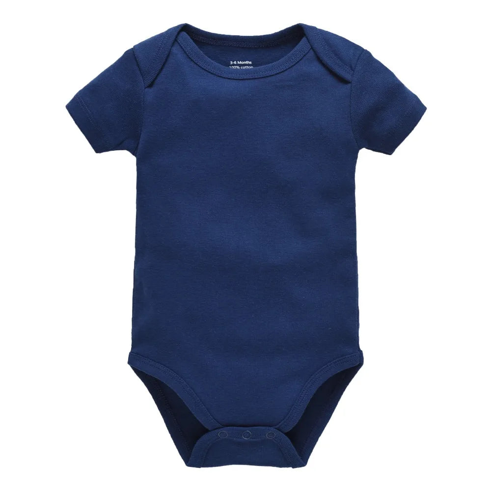 Kavkas 3PCS 5PCS Baby Boys Girls Clothes Solid White Short Sleeve Cotton Baby Bodysuits body bebe 0-24 months Newborn Jumpsuit