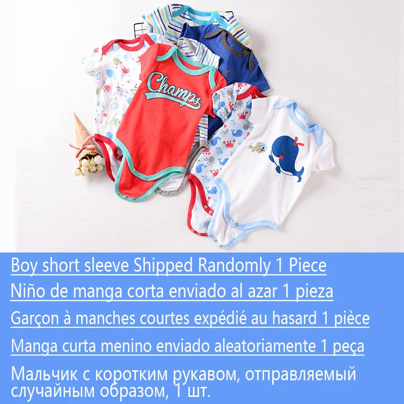 Summer Baby Bodysuit Set - Soft Cotton Romper for Newborns 0-12M Boys & Girls