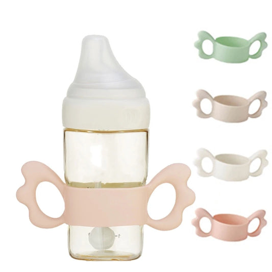 Wide Caliber Bottle Grip Handle – Easy-Hold Feeding Accessory for Newborn Bottles (0+ Months)