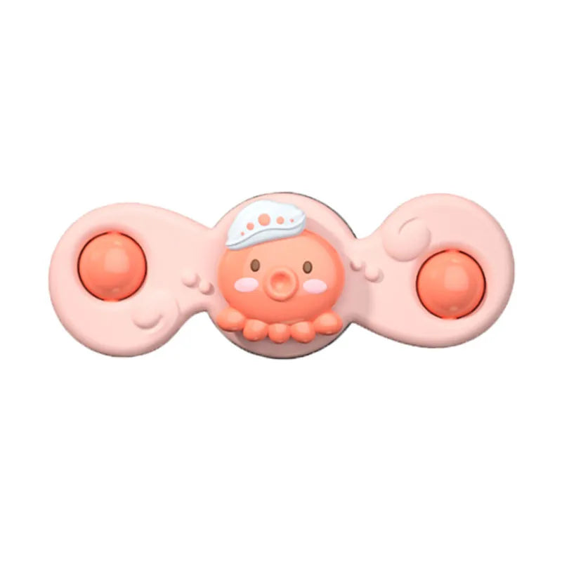Montessori Baby Bath Toys Boy Children Bathing Sucker Spinner Suction Cup Toy For Kids Funny Child Rattles Teether Toddler Gifts