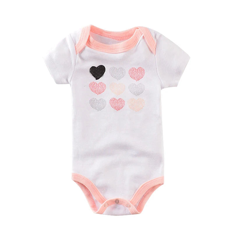 Summer Baby Bodysuit Set - Soft Cotton Romper for Newborns 0-12M Boys & Girls