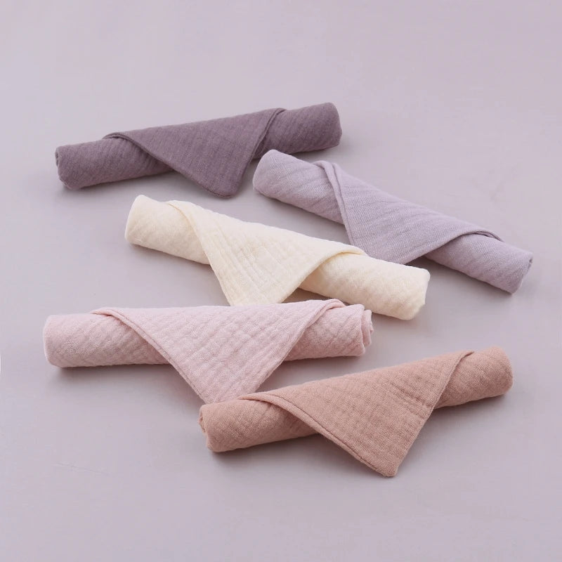 5 Soft Absorbent Gauze Newborn Burp Cloth Baby Saliva Towel Cotton Baby Bibs Handkerchief Nursing Towel Cuddle Cloth Baby Stuff