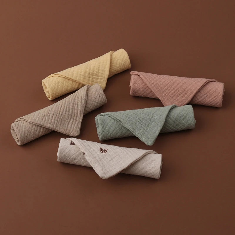 5 Soft Absorbent Gauze Newborn Burp Cloth Baby Saliva Towel Cotton Baby Bibs Handkerchief Nursing Towel Cuddle Cloth Baby Stuff