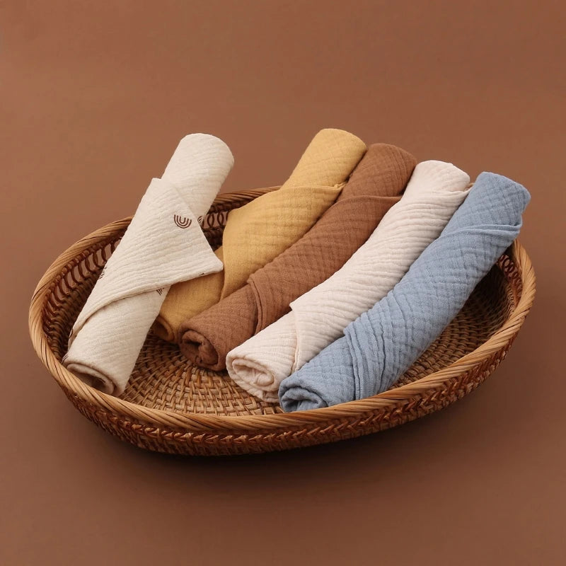 5 Soft Absorbent Gauze Newborn Burp Cloth Baby Saliva Towel Cotton Baby Bibs Handkerchief Nursing Towel Cuddle Cloth Baby Stuff