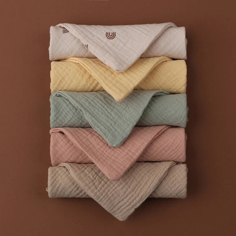 5 Soft Absorbent Gauze Newborn Burp Cloth Baby Saliva Towel Cotton Baby Bibs Handkerchief Nursing Towel Cuddle Cloth Baby Stuff
