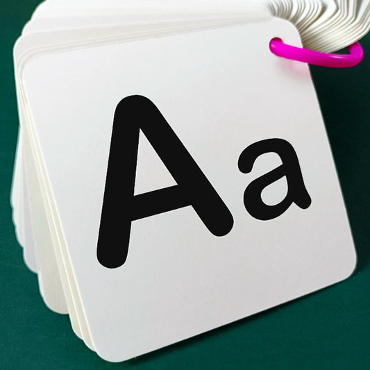 English Letter Word Cards - 26 Alphabet Learning Cards for Early Education