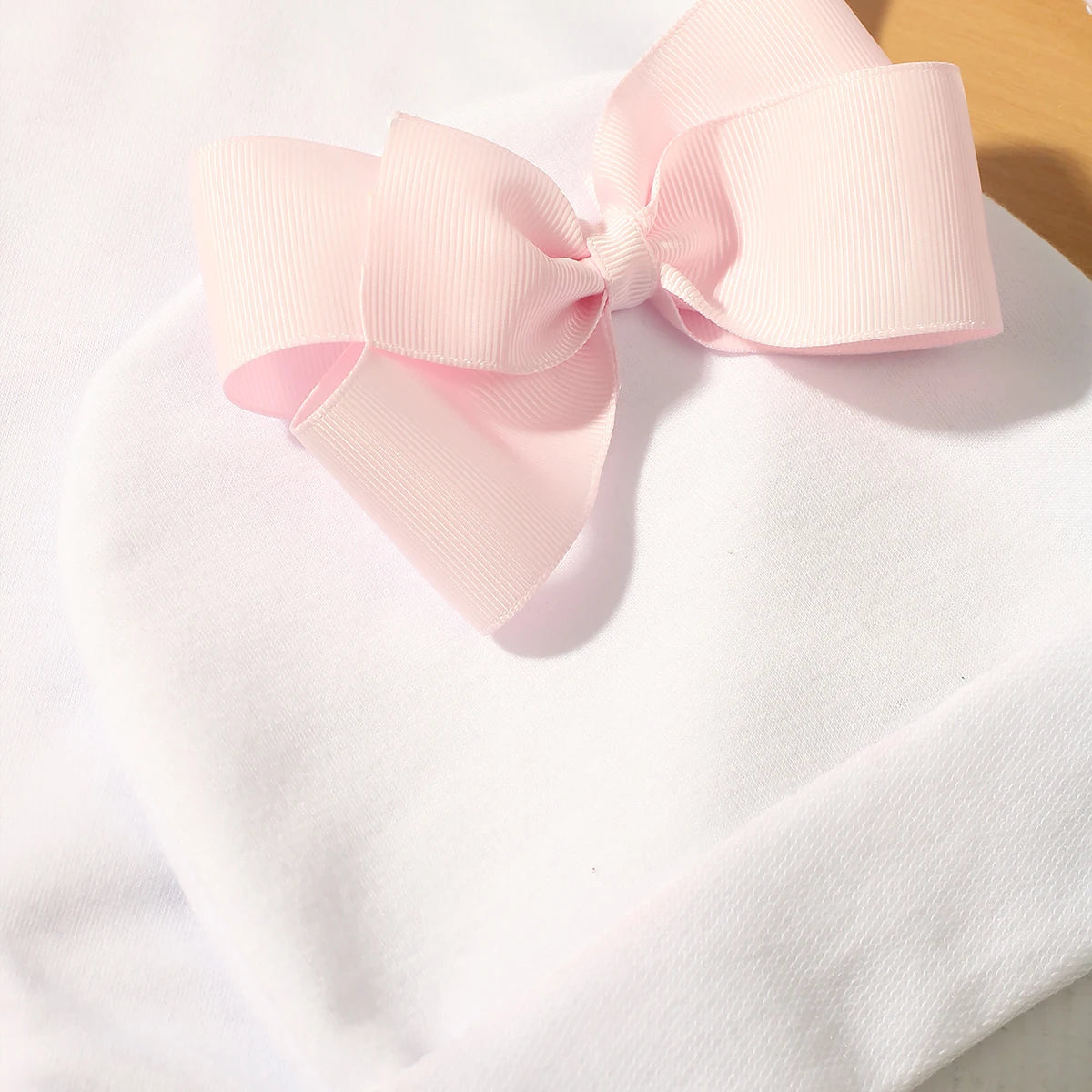 Ylsteed "Hello World" Embroidery Newborn Photography Props Infant Romper Jumpsuit with Bow Hat Baby Coming Home Outfit Baby Gift