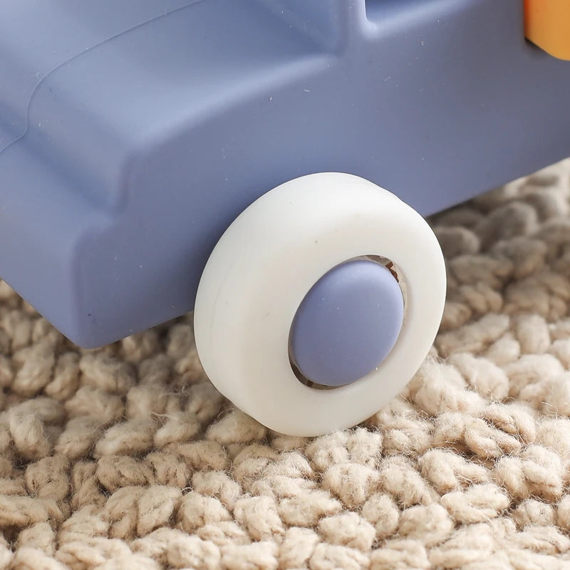 Montessori Silicone Car Toys - Educational Teether Blocks for Babies 0-12 Months