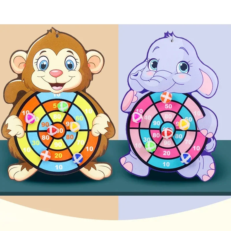 Educational Dart Board Game - Montessori Sticky Ball Target Game for Kids 3-7 Years
