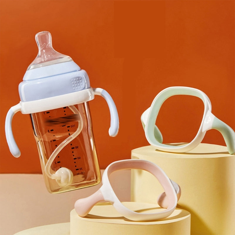 Square Handle Feeding Bottle Grip – Lightweight Easy-Grasp Design for Baby Bottles (6+ Months)