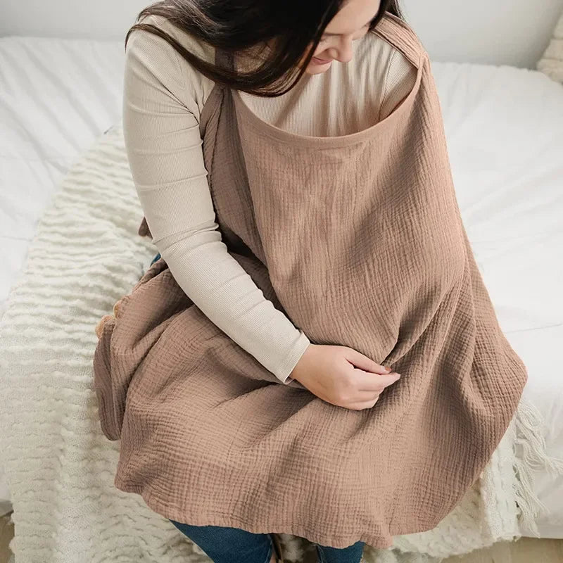 Breathable Nursing Cover - Adjustable Privacy Apron for Outdoor Breastfeeding
