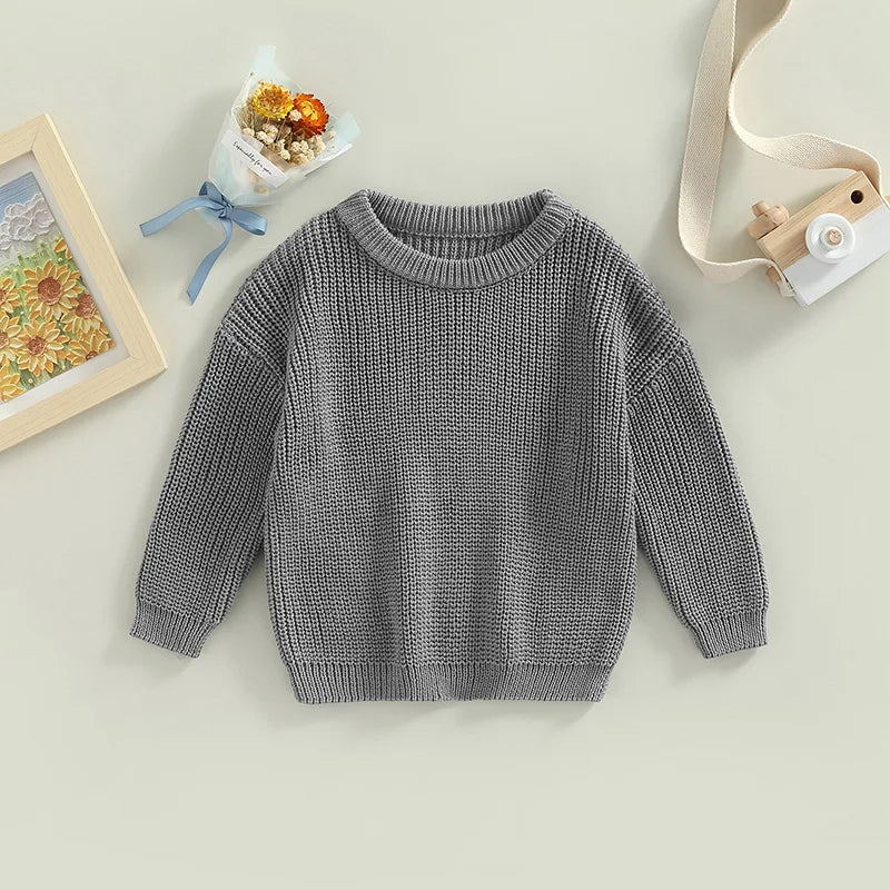 Autumn New Baby Boys Girls Clothes Baby Sweater Toddler Knit Sweater Newborn Knitwear Long Sleeve Cotton Baby Pullover Tops