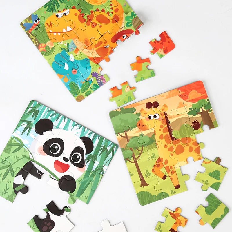 Magnetic Puzzles Games for Kids Busy Quiet Cartoon Animals Jigsaw Book Montessori Baby Educational Toys Children's Early Gifts