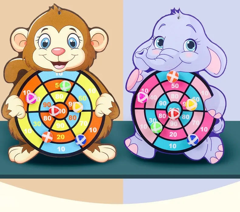 Educational Dart Board Game - Montessori Sticky Ball Target for Kids 3-7 Years