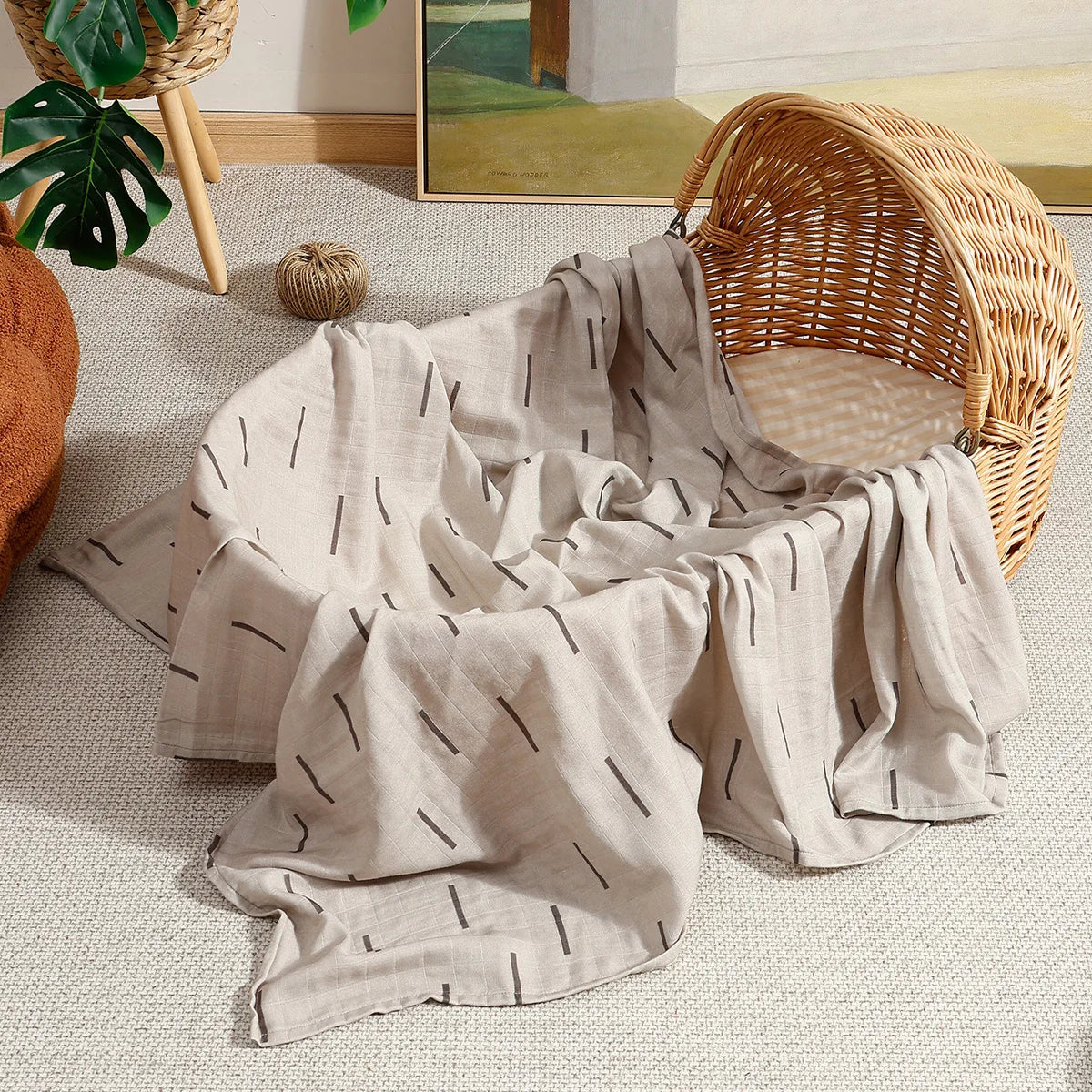 Kangobaby My Soft Life - 100% Cotton Baby Muslin Swaddle Blanket & Bath Towel