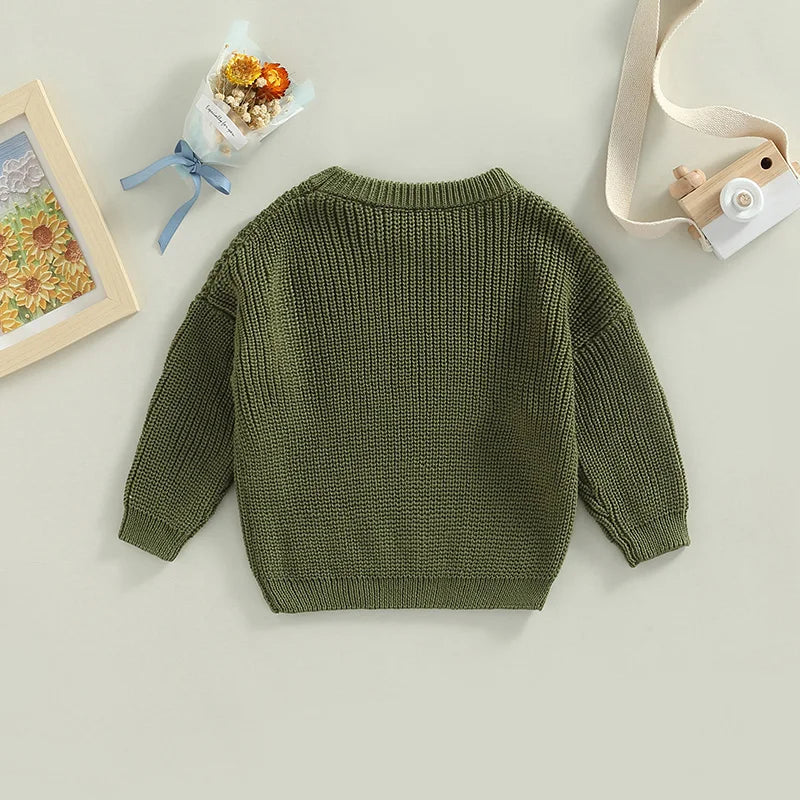 Autumn New Baby Boys Girls Clothes Baby Sweater Toddler Knit Sweater Newborn Knitwear Long Sleeve Cotton Baby Pullover Tops