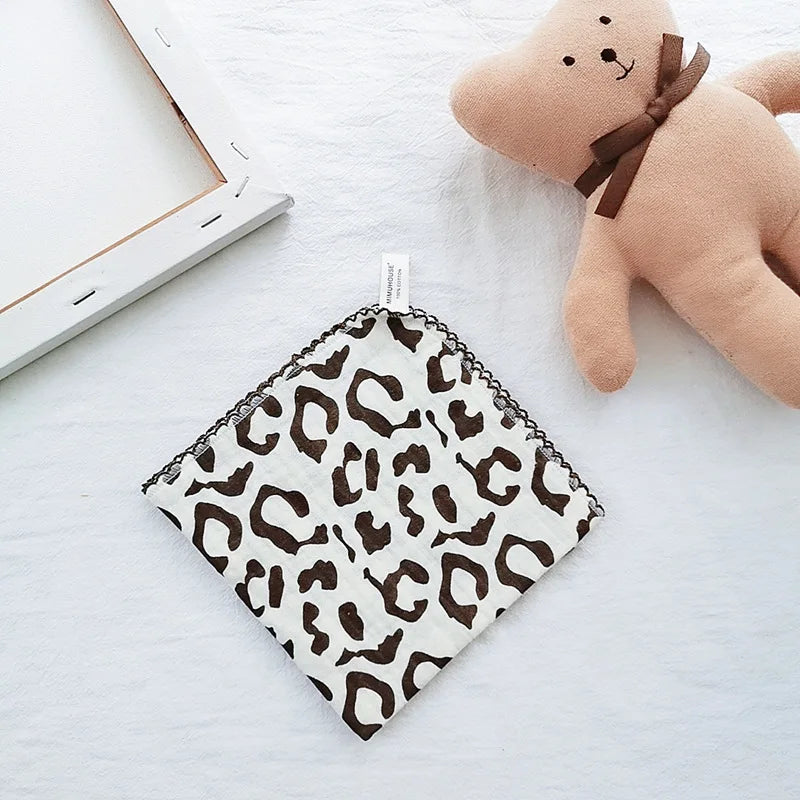 4-Layer Muslin Baby Face Towels – Soft Cotton Bibs & Burp Cloths for Newborns (0-12 Months)