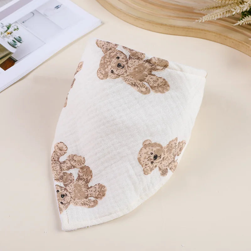 Baby Bibs Infant Cotton Bib Newborn Baby Items Triangle Scarf Feeding Saliva Towel Bandana Burp Cloth Boys Girls Shower Gift