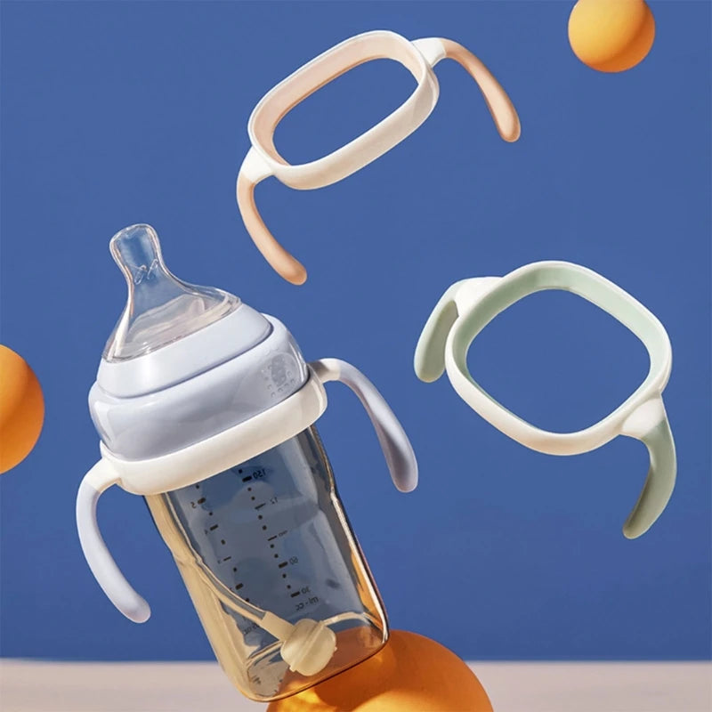 Square Handle Feeding Bottle Grip – Lightweight Easy-Grasp Design for Baby Bottles (6+ Months)