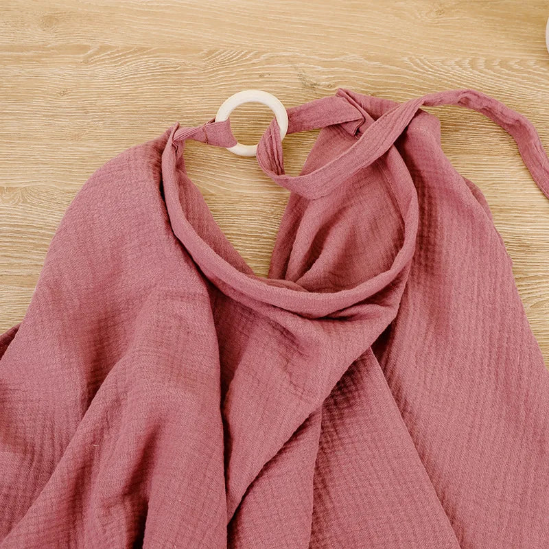 Breathable Cotton Nursing Cover - Maternity Breastfeeding Privacy Apron & Stroller Blanket