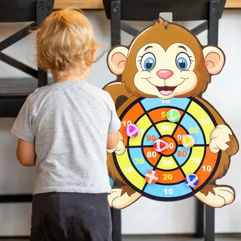 Educational Dart Board Game - Montessori Sticky Ball Target Game for Kids 3-7 Years