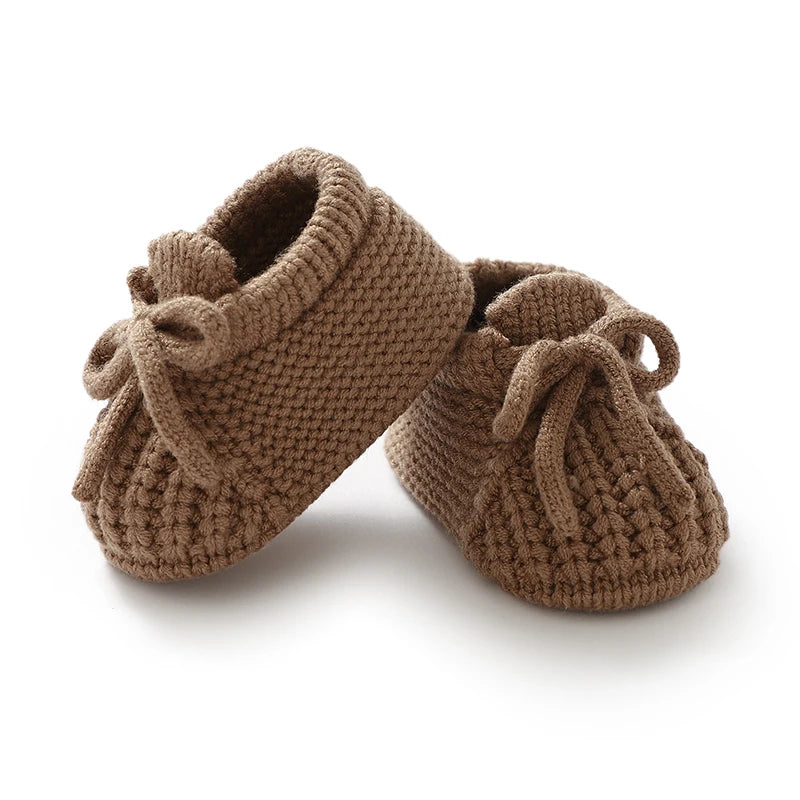 Baby Shoes Knitted Newborn Bed Footwear 0-18M Warm Clothing Accessories Infant Boys Girls First Boots Fashion Solid Toddler Kid