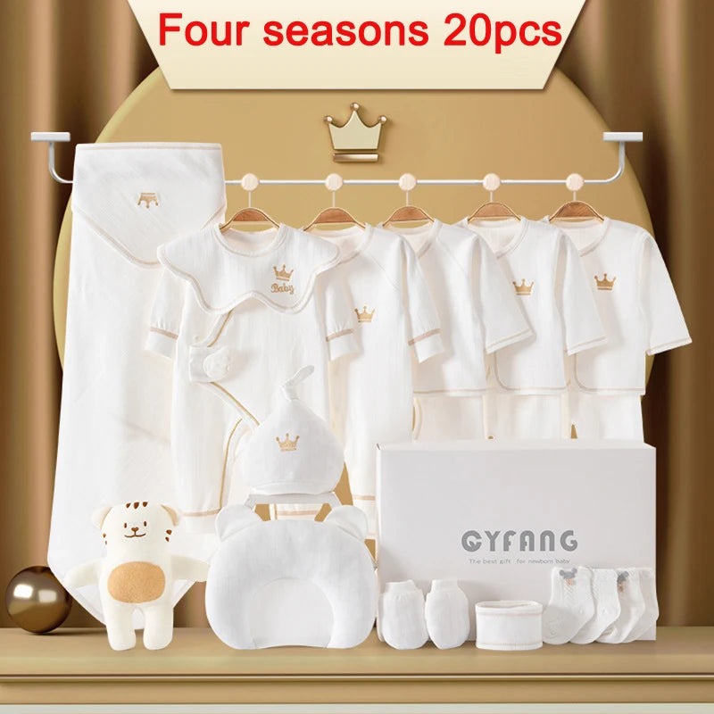 Newborn Baby Clothing Set – 15-20 Piece 100% Cotton Unisex Outfit Collection (0-3 Months)