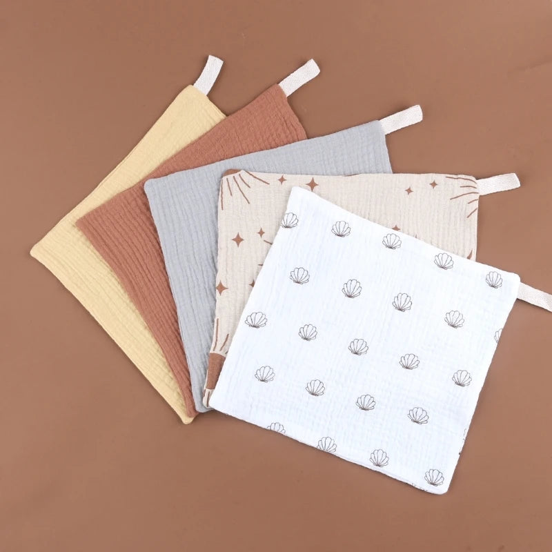 5 Soft Absorbent Gauze Newborn Burp Cloth Baby Saliva Towel Cotton Baby Bibs Handkerchief Nursing Towel Cuddle Cloth Baby Stuff