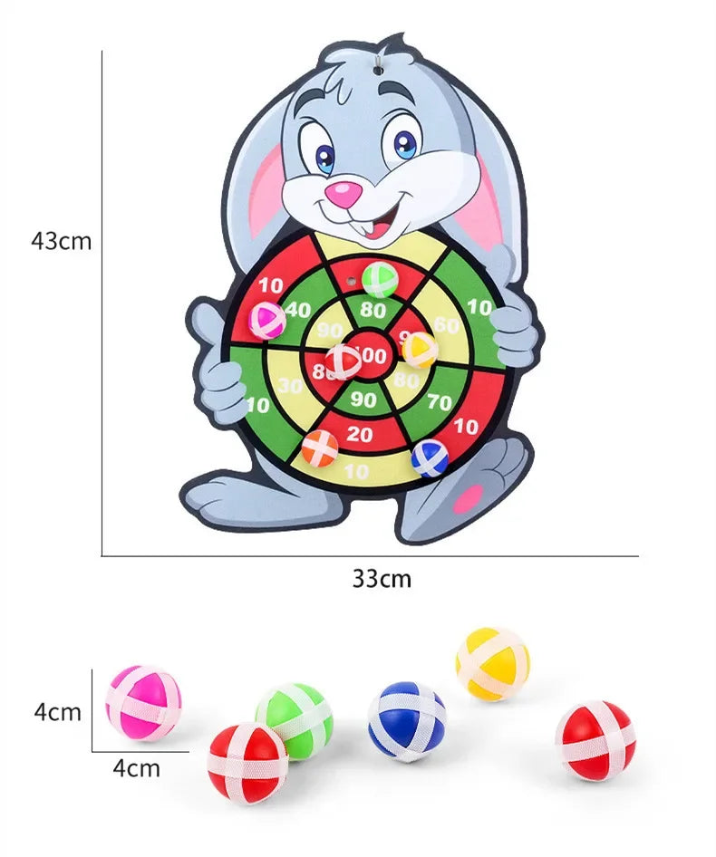 Educational Dart Board Game - Montessori Sticky Ball Target for Kids 3-7 Years