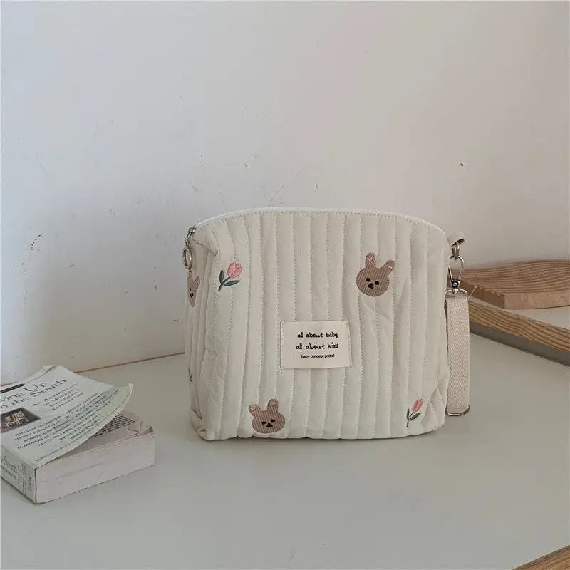 Baby Bag Diaper Organizer Toiletry Nappy Caddy Pouch Diapering Toilet Mommy Makeup Cluth Bag for Stroller Baby Accessories Bear