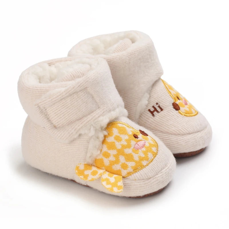 Cute Cartoon Cotton Baby Shoes - Soft First Walker Shoes for Newborn Boys & Girls