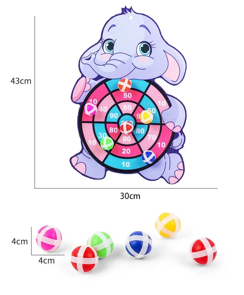 Educational Dart Board Game - Montessori Sticky Ball Target Game for Kids 3-7 Years