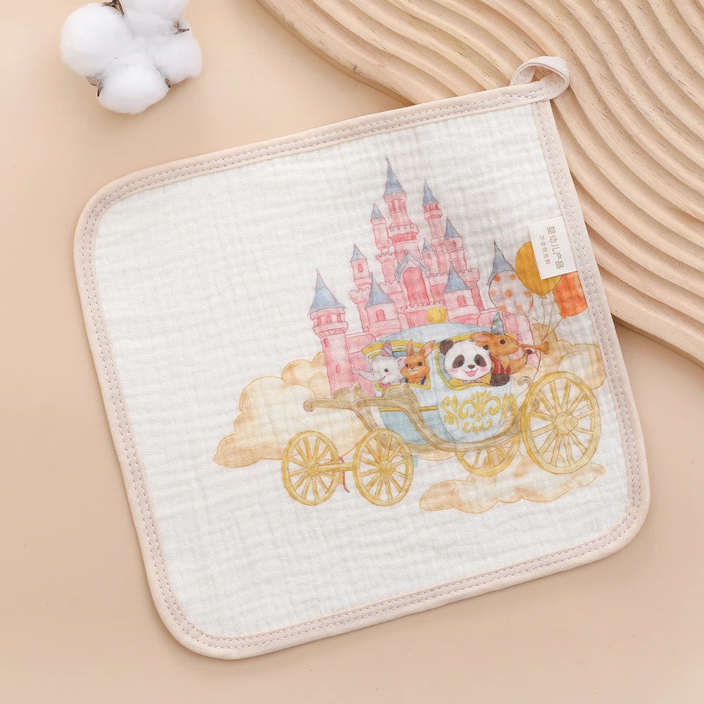 Cotton Baby Face Towel Newborn Baby Items 6 Layer Muslin Baby Bibs Handkerchief Soft Saliva Towel Feeding Burp Cloths